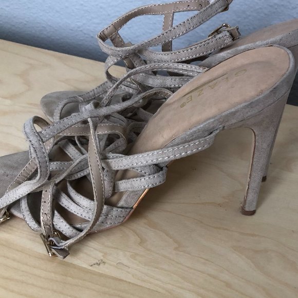 Glaze Strappy Caged Stiletto Sandals - Picture 6 of 8